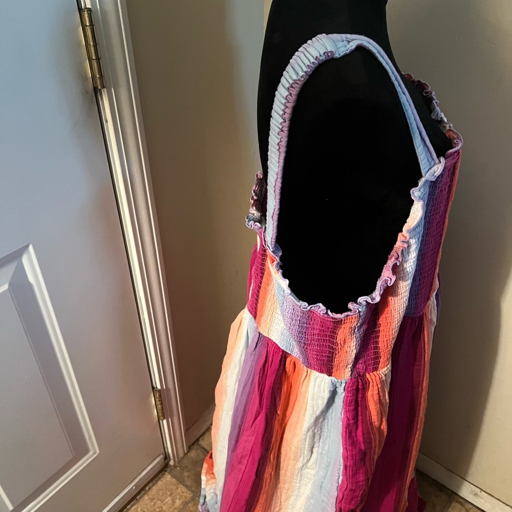 Terra & Sky Pastel Smocked Dress Plus-size, size 3X - Picture 2 of 3